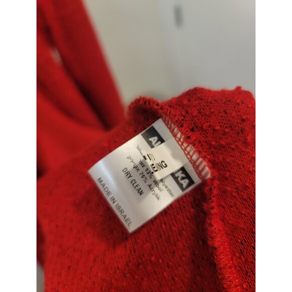 Alembika Boucle Knit Coat Oversized Pockets Size 2 (8-10) Lagenlook Knee Length - Picture 6 of 9